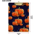 thumbnail image 3 of FMSHPON Halloween Watercolor Vibrant Jack o Lantern Clipboard Hardboard Wood Nursing Clip Board and Pull for Standard A4 Letter 13x9 inches, 3 of 5