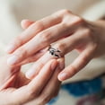 thumbnail image 2 of Miangastore 2Pcs Open Adjustable Ring Silver Black Alloy Cool Statement Rings For Couples, 2 of 8