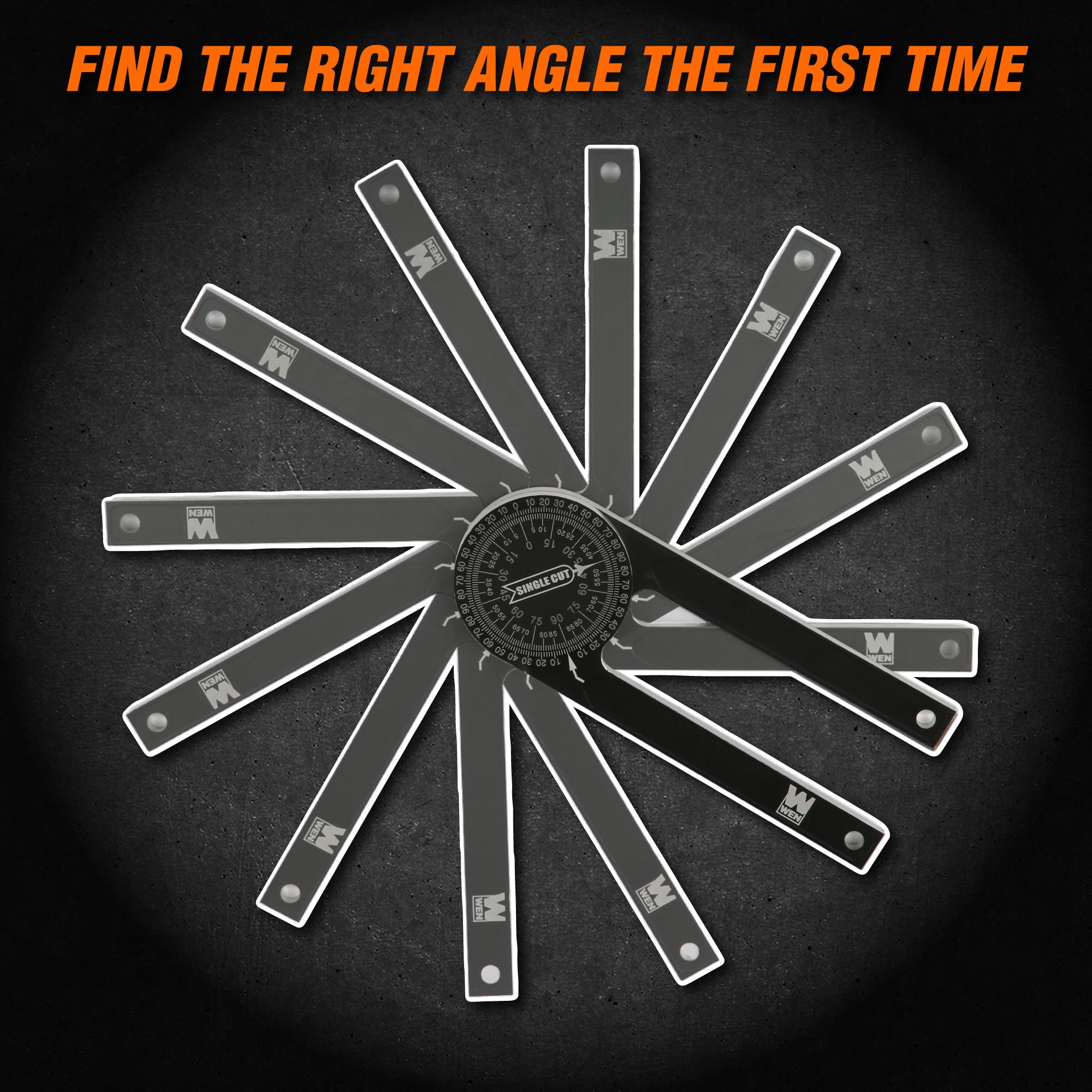 WEN 7.25-Inch Aluminum Alloy Miter Saw Protractor with Laser-Engraved Scales, ME175P