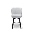 thumbnail image 2 of MINCETA Counter Stools,26" 360 Free Swivel Vertical Line Modern Upholstered Counter Height Bar Stools,Set of 2,Performance Fabric in Light Gray, 2 of 10