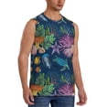 thumbnail image 2 of Fotbe Undersea Animals Men's Camiseta sin Mangas Estampada para Hombres, Playera Casual para Gimnasio, Entrenamiento, Playa-3X-Large, 2 of 7