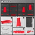 thumbnail image 3 of HOMCOM Panneaux de Panneau Perforé en Métal de 38 Pcs avec Accessoires, Noir et Rouge, 3 of 10