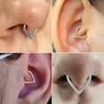 thumbnail image 6 of SIEYIO Titaniums Steel Pierced Nose Ring Elegant Teardrop Septum Rings Unisex Accessory, 6 of 14