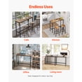 thumbnail image 5 of VEVOR Bar Table, Sturdy Metal Frame High Top Pub Table, Narrow Long Kitchen Dining, Cocktail Counter Bar Height Desk, Easy to Assemble,39x16x35.5 in, for Living Room Party, Rustic Brown and Black, 5 of 9