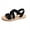 Black, variant on Virmaxy Womens Flat Sandals Women's Large Size Retro Flat-bottomed Sandals Sandals With Elastic Or Feet. Pink 36