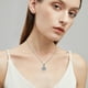 thumbnail image 4 of Collar redondo con solitario creado, corte halo, colgante redondo, collar colgante Collares y colgantes, 4 of 6