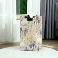 thumbnail image 6 of Yayeee Freestanding Laundry Hamper with Handle Collapsible Large Storage Basket for Clothes, Purple Floral Rabbit, 6 of 7
