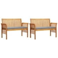 thumbnail image 4 of vidaXL 5 Piece Patio Dining Set with Cushions Solid Wood Acacia, 4 of 8