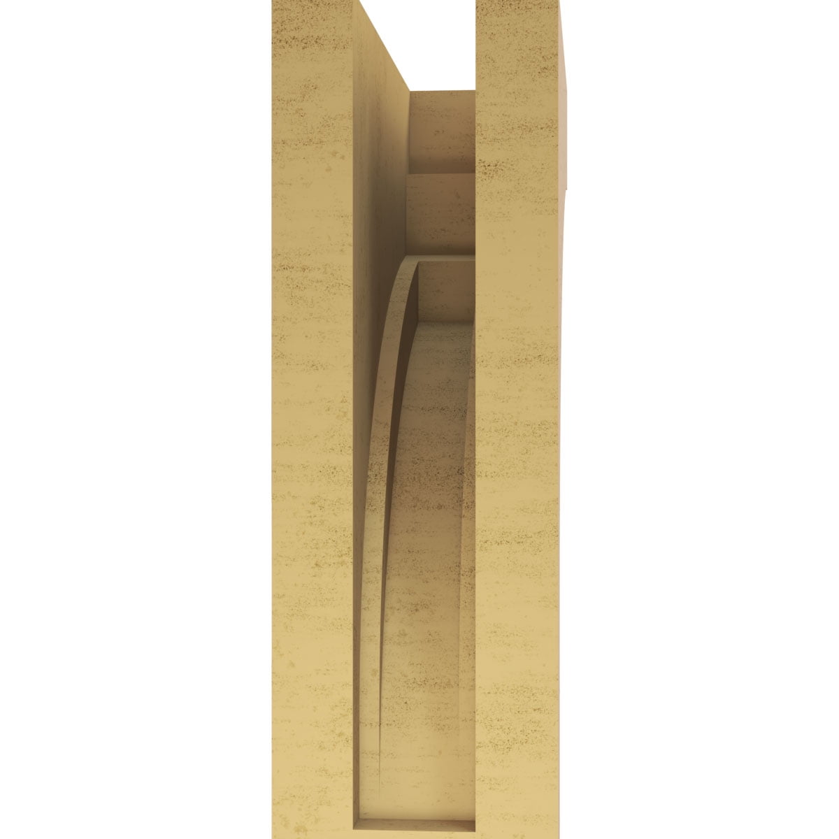 7"W x 14"D x 21"H Classic Rockford Rough Cedar Woodgrain TimberThane Corbel, Primed Tan