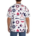thumbnail image 7 of Balery Sailing Marine Travel Men's Casual Button Down Shirt Short Sleeve Textured Summer Cuban Beach Shirts-4X-Large, 7 of 7
