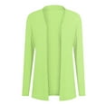 thumbnail image 4 of ZKIRBJV Cardigan Sweaters for Women Heavyweight Long Sleeve Fall Sweaters for Women Open Front Shrug Cardigan Solid Color Dressy Casual Boho Solid Color Cardigan Green 2XL, 4 of 5