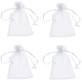 thumbnail image 2 of Costalitos de Recuerdos PouchyWhite 4Pzas Blanco 5x7cm Tela Bolsa Organza., 2 of 2