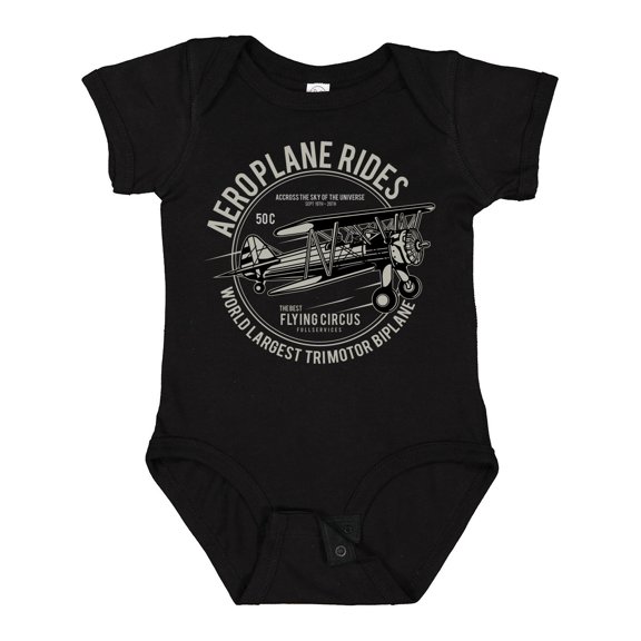 Inktastic Vintage Aeroplane Rides Boys or Girls Baby Bodysuit