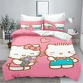 thumbnail image 1 of Hello Kitty Comforter Sets Children Bedding Set Home Twin 3-Piece Set 1 Quilt Cover Luxury 100% Polyester Modern Printed, 1 of 4