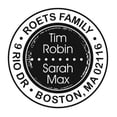 thumbnail image 2 of Personalized Round Self-Inking Rubber Stamp - The Roets, 2 of 2
