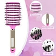 thumbnail image 2 of Curved Vented Detangling Brush for Wet & Dry Hair - For Blow Drying, Women & Kids (Pink), 2 of 5