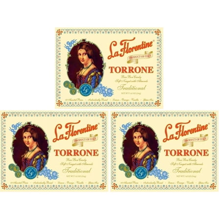 La Florentine Torrone Italian Candy, 3 Pack of 18 Pieces Assorted