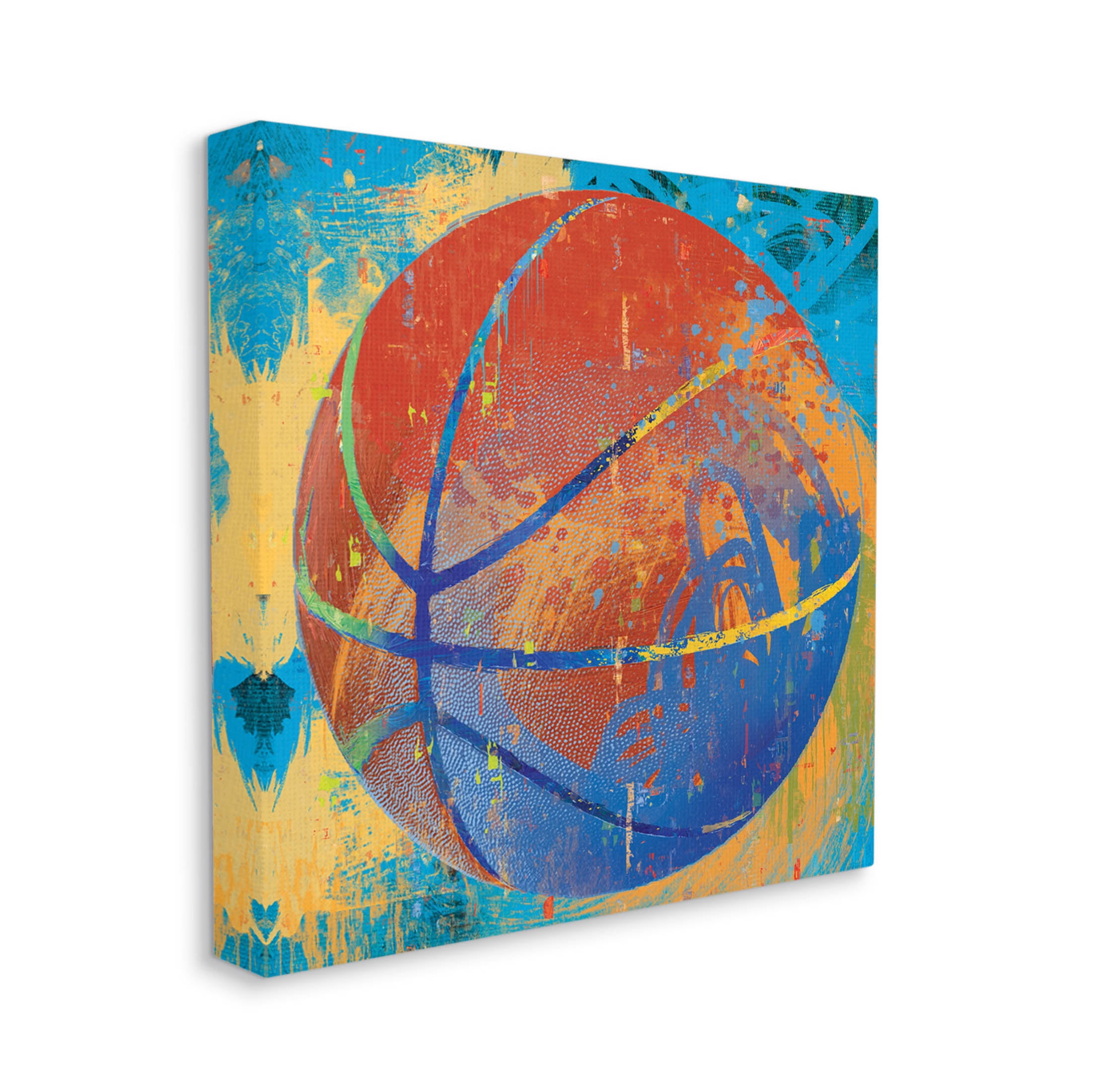 Stupell Industries Urban Splatter Sports Basketball Graphic Art Gallery Wrapped Canvas Print Wall Art, Design by Savannah Miller