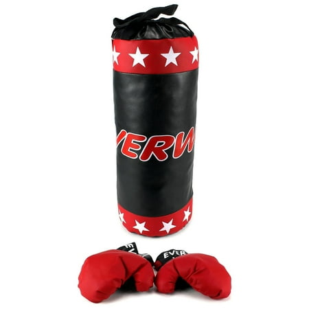 VT Winner Star Boxing Children's Kid's Pretend Play Toy Boxing Play Set w/ Stuffed Punching Bag, Pair of Soft Padded Boxing Gloves, Perfect for All