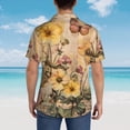 thumbnail image 3 of Lsque Vintage Floral Butterfly Collage pattern Hawaiian Shirt for Men, Unisex Summer Beach Casual Short Sleeve Button Down Shirts-Large, 3 of 9