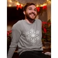thumbnail image 6 of Tstars Men's Christmas Long-Sleeve T-Shirt with Snowflake Design, 6 of 7