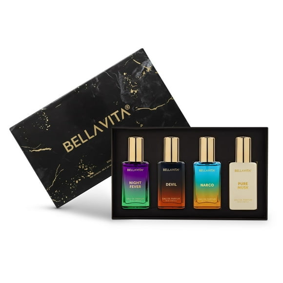 BELLAVITA Unisex Scents Pure Musk, Devil,Night Fever, Narco, Parfum, 20ml Each