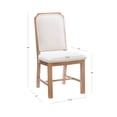 thumbnail image 6 of Linon Tonetta Set of 2 Brown/Gray Dining Chairs with Cushioned Seat and Solid Beech Wood Construction, 6 of 11