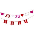 thumbnail image 4 of HOMYL Valentines Day Banner Hanging Heart Burlap Bunting for Party Engagement Home XO, 4 of 8