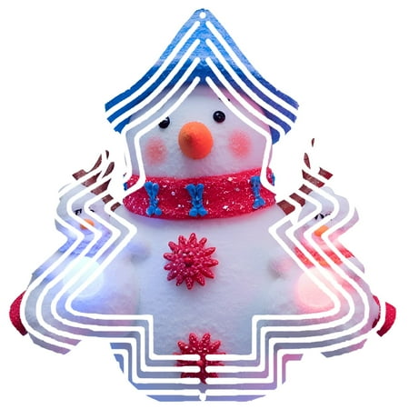Metal Hanging Christmas Tree Wind Decorations – Colorful Garden Spinners with Cheerful Snowman Design for Yard and Garden Metal Hanging Christmas Tree Wind Decorations – Colorful Garden Spinners with Cheerful Snowman Design for Yard and Garden