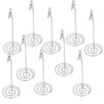 thumbnail image 3 of 10Pcs Metal Table Cards Clips Desktop Metal Business Picture Message Card Holder Silver, 3 of 9