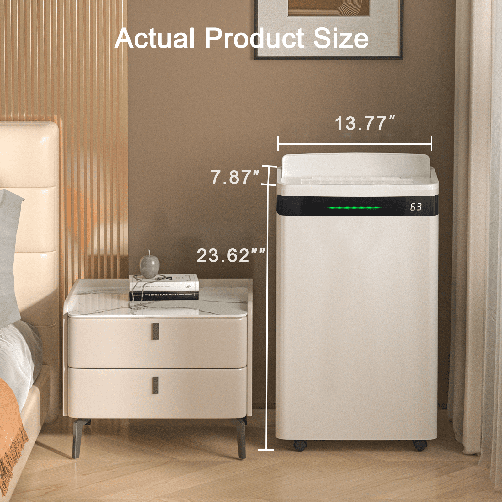 Rocyis 22 Pints (DOE) Dehumidifier for Home With a 1.45 gallon(5.5 L) water tank, Auto Drain or Manual Drainage ,  for 500 sq. ft. (MAX 70Pint at 95°F, 90%RH)