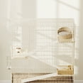 thumbnail image 5 of Danolapsi Metal Critter Nation Cage, 4-Tier Guinea Pig Cages, 55 Inch Height Ferret Cage with Wheels, Deep Tray, Ramp, Water Bottle & Bowl, Small Animal Cage for Chinchillas, Rabbits, 5 of 10