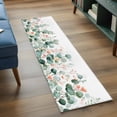 thumbnail image 4 of Runner Rug 2 x 6 Ft, Eucalyptus Leaves Washable Non-Slip Floor Mat for Kitchen Hallway/Entryway, Watercolor Green Red Flower Plant Long Kitchen Runner Area Rugs for Living Room, Low-Profile, 4 of 7