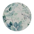 thumbnail image 2 of JRXY  Round Table Cloth Watercolor Green Leaf Tablecloth Elastic Edge Fitted Table Cover Leaves Fits Tables White, 2 of 7