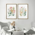 thumbnail image 3 of IDEA4WALL Framed Canvas Print Wall Art Set Watercolor Wildflower Botanical Modern Art Multicolor Floral Wall Decoration Bohemian Nature Artwork for Living Room, Bedroom, Office - 24"x36"x2 Natural, 3 of 5