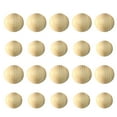 thumbnail image 2 of Dytern DIY 100 Pcs Unfinished Half Wooden Balls Mini Hemisphere Half Lotus Wood Balls Beads for DIY Carving Painting (Wood Color, 15mm, 20mm Style), 2 of 10