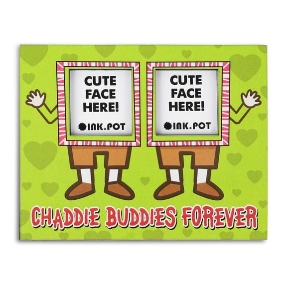 InkdotpotChaddie Buddies ForeverPhotoMagnetFrame-MagneticPhotoFramesFor Refrigerator Magnets- MiniPhotoFrames- Cute Funny Gift For 2 Indian Friends- BFF | 8 x 10 cm