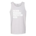 thumbnail image 2 of Father Husband Protector Hero Best Dad Husband Father Gift | Mens Father's Day Tank Top, White, Large, 2 of 4