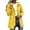 Yellow, variant on Women's Rain Jacket Waterproof Drawstring Waist Hooded Rain Trench Coat Cargo Jacket Outdoor Windbreaker with Snap Pockets Red M