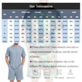thumbnail image 4 of Hsovts Mens Pajamas Set Short Sleeve Sleepwear Crew Neck Pjs Sets Two-Pieces Loungewear with Pockets Orange 2XL, 4 of 8