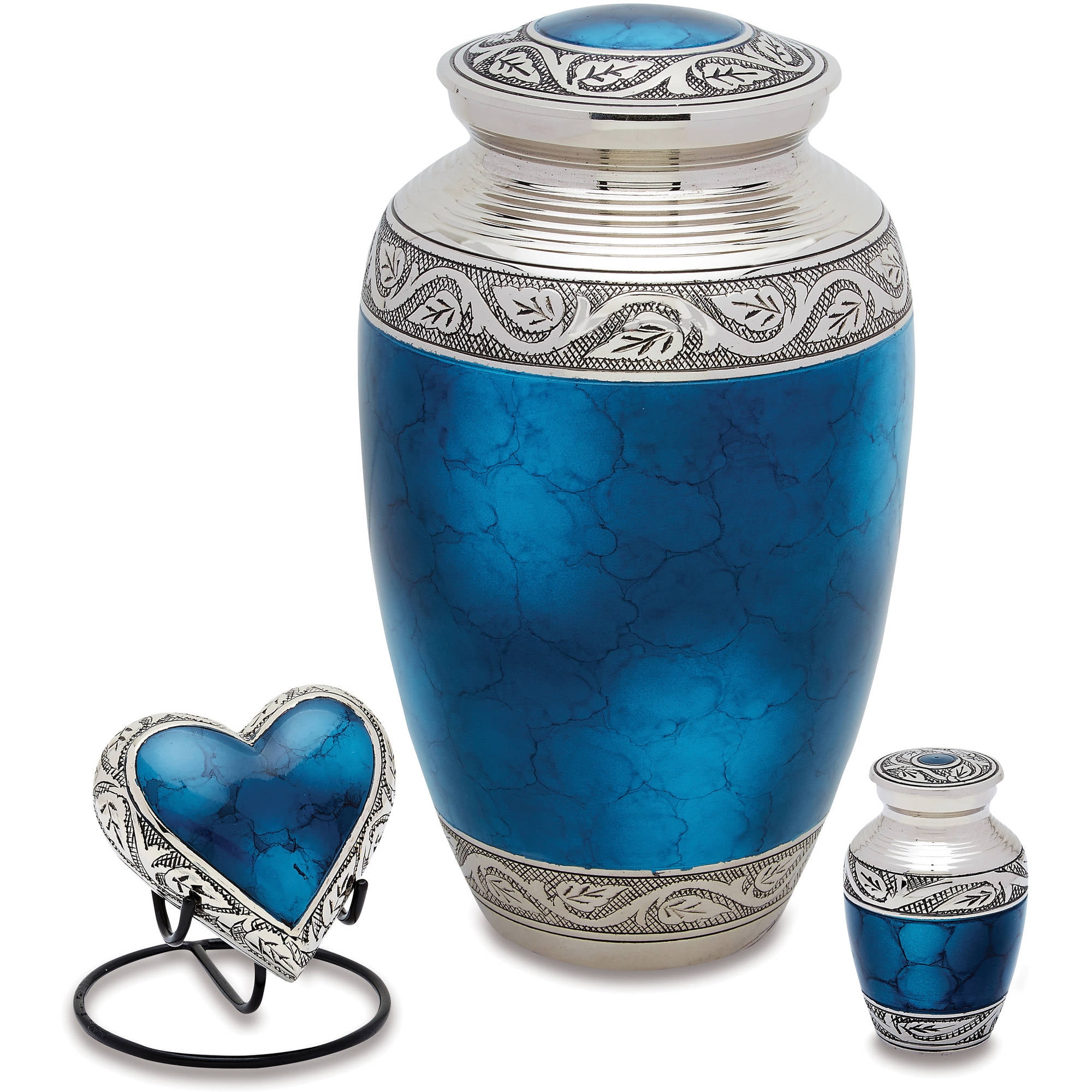 Urns Direct 2U Grecian Blue Cremation Urn Set