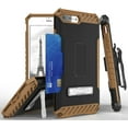 thumbnail image 1 of Case with Clip for iPhone 8 Plus, Brown Tri-Shield Rugged Cover Belt Hip Holster [Kickstand + Card Wallet Slot + Strap] for Apple iPhone 8 Plus, iPhone 7 Plus, 1 of 6