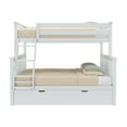 thumbnail image 4 of Max & Lily Solid Wood Bunk Bed, Twin over Full with Storage Trundle and Ladder for Kids, 4 of 14