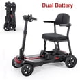 thumbnail image 1 of Mobility Scooter Ultra Compact Dual Batteries for Seniors & Adults, TopMate 4 Wheels Electric Powered Travel Scooter Lightweight Foldable Airline Approved, No Assemble All Terrain - Black Red, 1 of 7