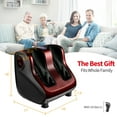 thumbnail image 3 of Costway Shiatsu Foot & Calf Massager W/ Compression Kneading Heating & Vibrating Red, 3 of 10
