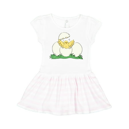 

Inktastic Cute Chick Hatching from Egg Gift Toddler Girl Dress