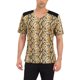 thumbnail image 1 of Camiseta de hombre con estampado de leopardo INSPIRE CHIC, cuello en V, mangas cortas, M, estampado de serpiente, 1 of 6