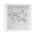 thumbnail image 4 of veasfak Shadow Box Frame Compact Top Loading Display Case for Artworks Cards Tickets white 20x20cm, 4 of 9
