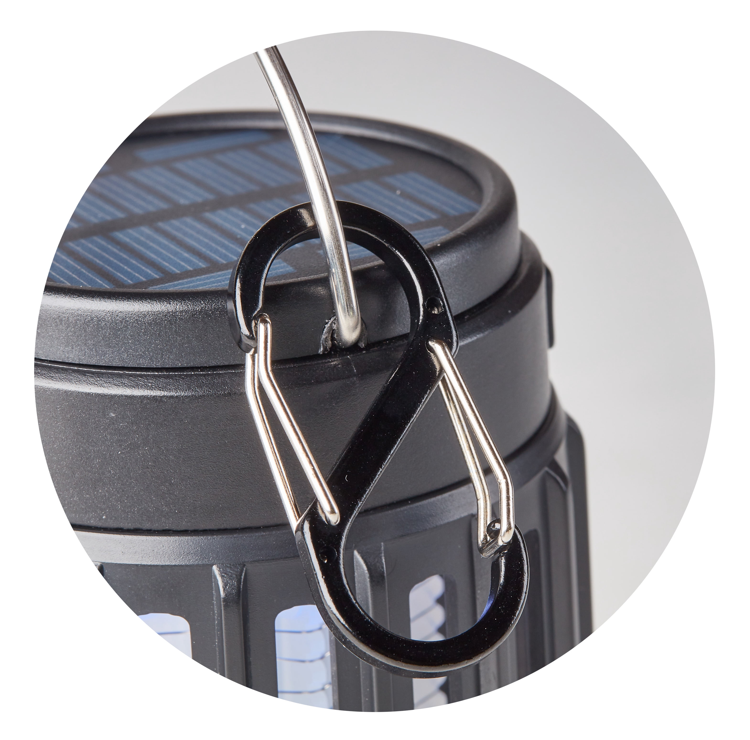 PIC Portable Solar LED Lantern Bug Zapper, Electronic Insect Killer, Black, 2 Pack