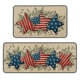 thumbnail image 2 of Weloille Independence Day Kitchen Rug Set 2Pcs, Non-Slip Wear Resistant Floor Mat, Absorbent Stain Resistant Low Profile Doormat, Holiday Carpet for Kitchen Entryway Laundry Room, 2 of 6
